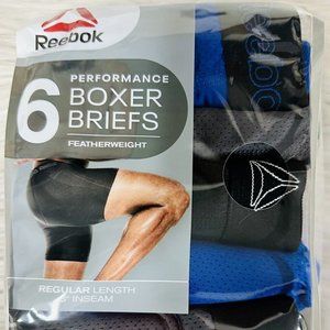Reebok 6 Boxer Briefs Featherweight Regular Length 6" Inseam SIZE XL NWT-R12